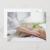 Carte Postale Femme recevant un massage (Devant / Derrière)