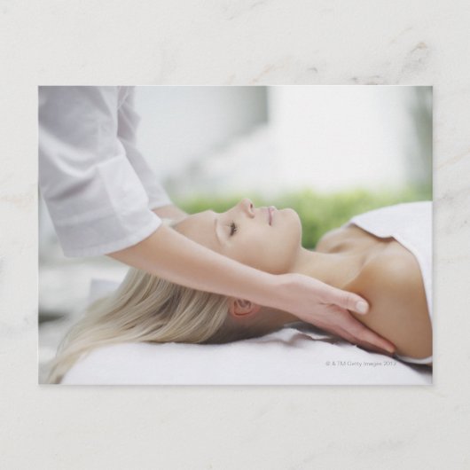 Carte Postale Femme recevant un massage (Devant)