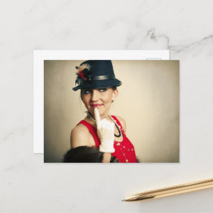 Carte Postale femme rétro vintage