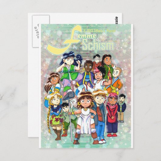 Carte Postale Femme Schism Chibi (Devant / Derrière)