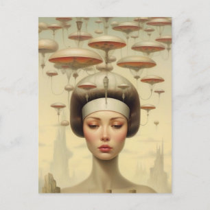 Carte Postale Femme Scifi Steampunk