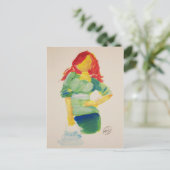 Carte Postale Femme séduite avec un sac à main (Debout devant)