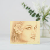 Carte Postale Femme Sepia (Debout devant)