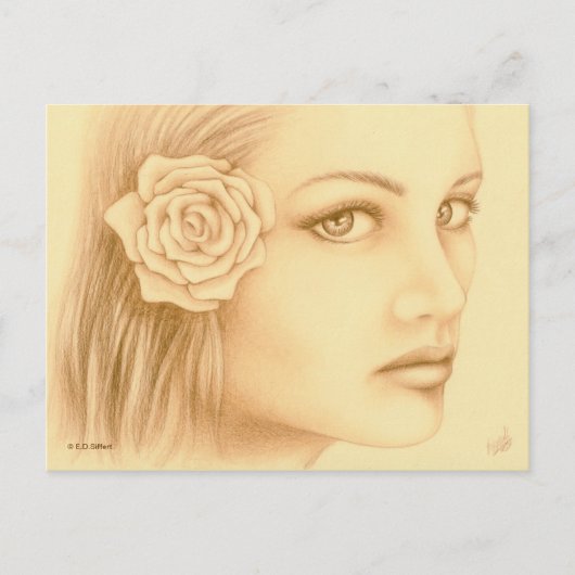 Carte Postale Femme Sepia (Devant)
