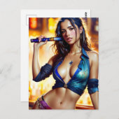 Carte Postale Femme sexy (Devant / Derrière)