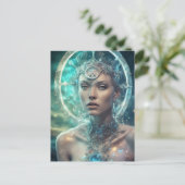 Carte Postale Femme spatiale Belle Scifi (Debout devant)