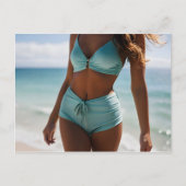 Carte Postale Femme sur la plage (Devant)