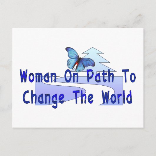 Carte Postale Femme Sur Le Chemin (Devant)