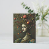 Carte Postale Femme surréaliste pommier (Debout devant)