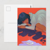 Carte Postale Femme triste (Devant / Derrière)