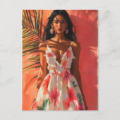 Carte Postale Femme tropicale (Devant)