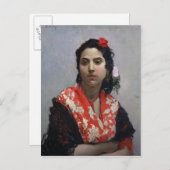 Carte Postale Femme tzigane (Devant / Derrière)