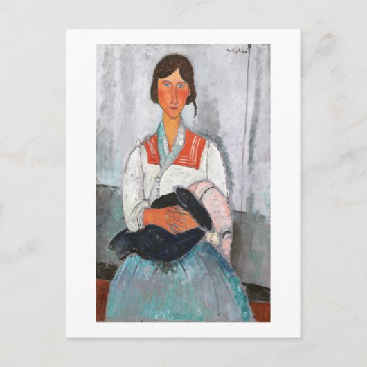 Carte Postale Femme tzigane avec bébé, Modigliani (Devant)