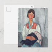 Carte Postale Femme tzigane avec bébé par Amedeo Modigliani (Devant / Derrière)