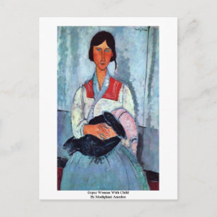 Carte Postale Femme Tzigane Avec Enfant Par Modigliani Amedeo