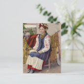Carte Postale Femme ukrainienne vintage (Debout devant)