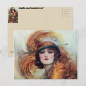 Carte Postale Femme victorienne (Devant / Derrière)