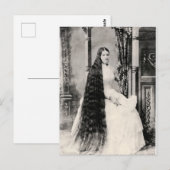 Carte Postale Femme victorienne aux cheveux longs (Devant / Derrière)