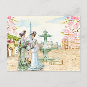 Carte Postale Femme victorienne Française.