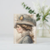 Carte Postale Femme Vintage (Debout devant)