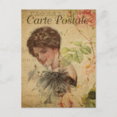 Carte Postale Femme Vintage (Devant)