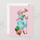 Carte postale femme Vintage 1950 (Devant / Derrière)