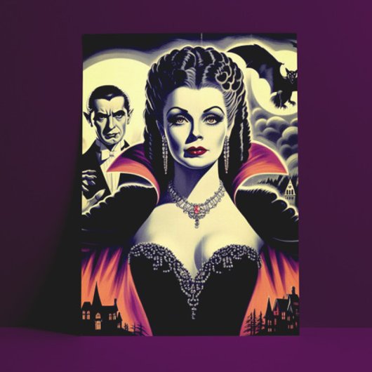 Carte Postale Femme vintage Hot Vampire