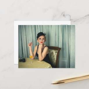 Carte Postale Femme vintage rétro