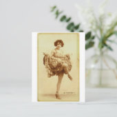 Carte Postale Femme vintage Rétro Française Can-Can Dancer (Debout devant)