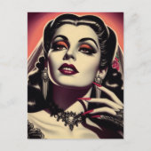 Carte Postale Femme vintage Vampire (Devant)