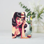 Carte Postale Femme vintage Vampire (Debout devant)