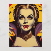 Carte Postale Femme vintage Vampire (Devant)