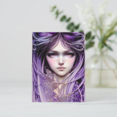 Carte Postale Femme violette (Debout devant)