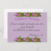 Carte Postale Femme Virtuelle (Devant / Derrière)