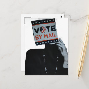 Carte Postale Femme vote par courrier Collage de médias mixtes