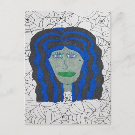 Carte Postale Femme zombie d'Halloween (Devant)