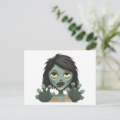 Carte Postale Femme Zombie - Emoji (Debout devant)
