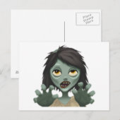Carte Postale Femme Zombie - Emoji (Devant / Derrière)
