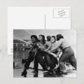 Carte postale Femmes 2ème guerre mondiale en front (Devant / Derrière)