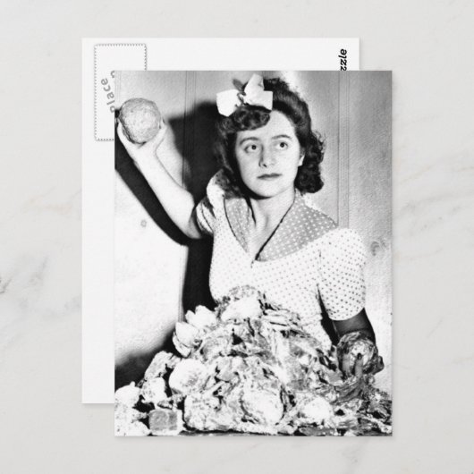 Carte postale Femmes 2ème guerre mondiale en front (Devant / Derrière)