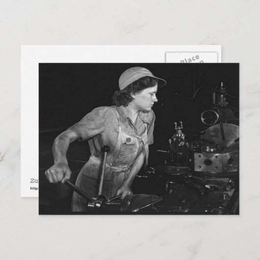 Carte postale Femmes 2ème guerre mondiale en front (Devant / Derrière)