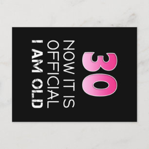 Carte Postale Femmes 30e anniversaire Chemise Femmes drôle. Main