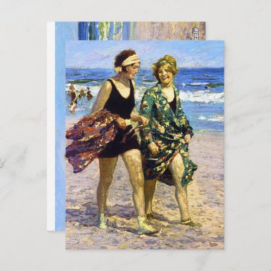Carte Postale Femmes à Sea Edward Henry Potthast (Devant / Derrière)