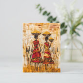 Carte Postale Femmes africaines avec paniers de mil (Debout devant)