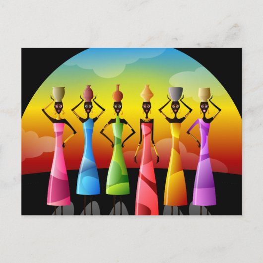 Carte Postale Femmes africaines traditionnelles (Devant)