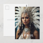 Carte Postale *~ Femmes AP53 AVRIL ANNIVERSAIRE DIAMANTS (Devant / Derrière)