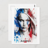 Carte Postale Femmes australiennes du monde Abstrait (Devant / Derrière)