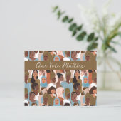 Carte Postale Femmes Autonomisées Vote Carton Vide à l'Intérieur (Debout devant)