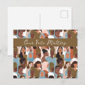 Carte Postale Femmes Autonomisées Vote Carton Vide à l'Intérieur (Devant / Derrière)
