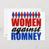 Carte Postale Femmes contre Romney (Devant / Derrière)